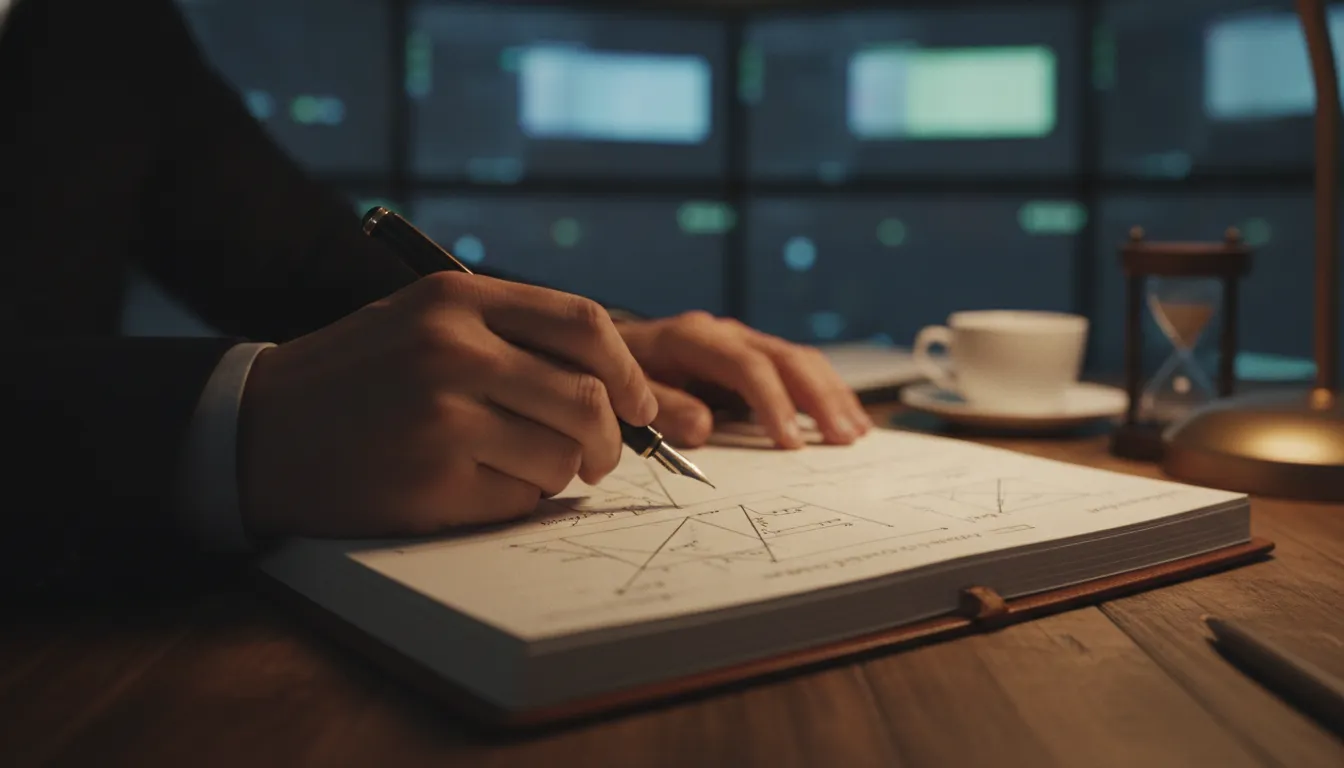 Trader planning a four-leg SPX 0DTE iron condor setup at a desk