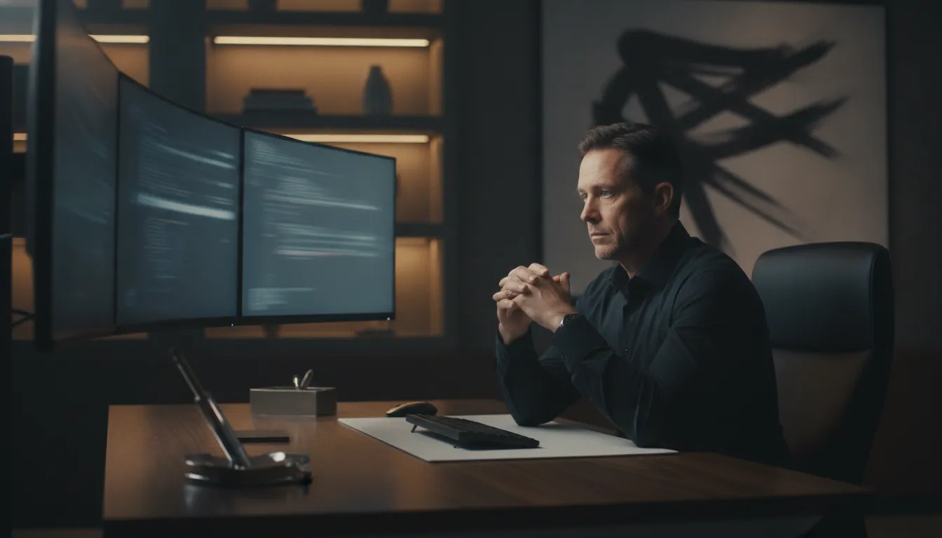 Trader watching live SPX index options market on multiple screens