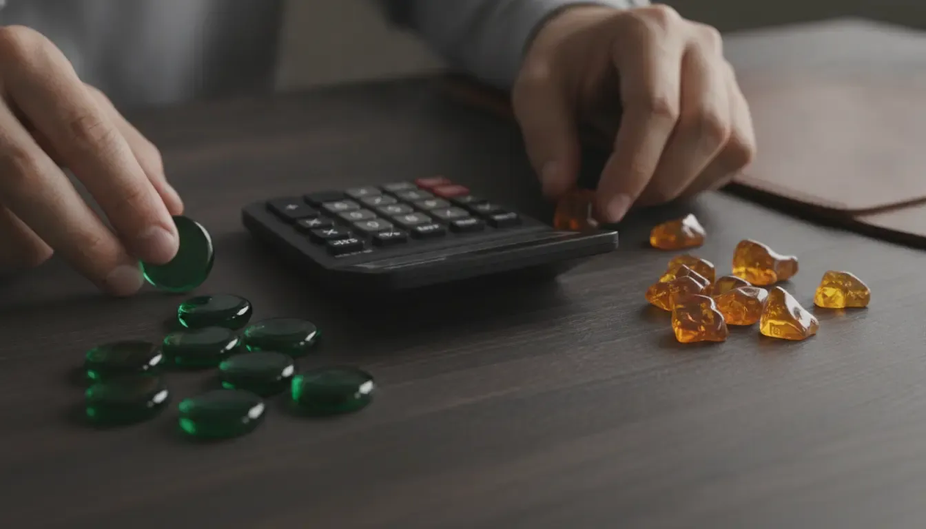 Hands using a calculator to review the SPX option contract multiplier