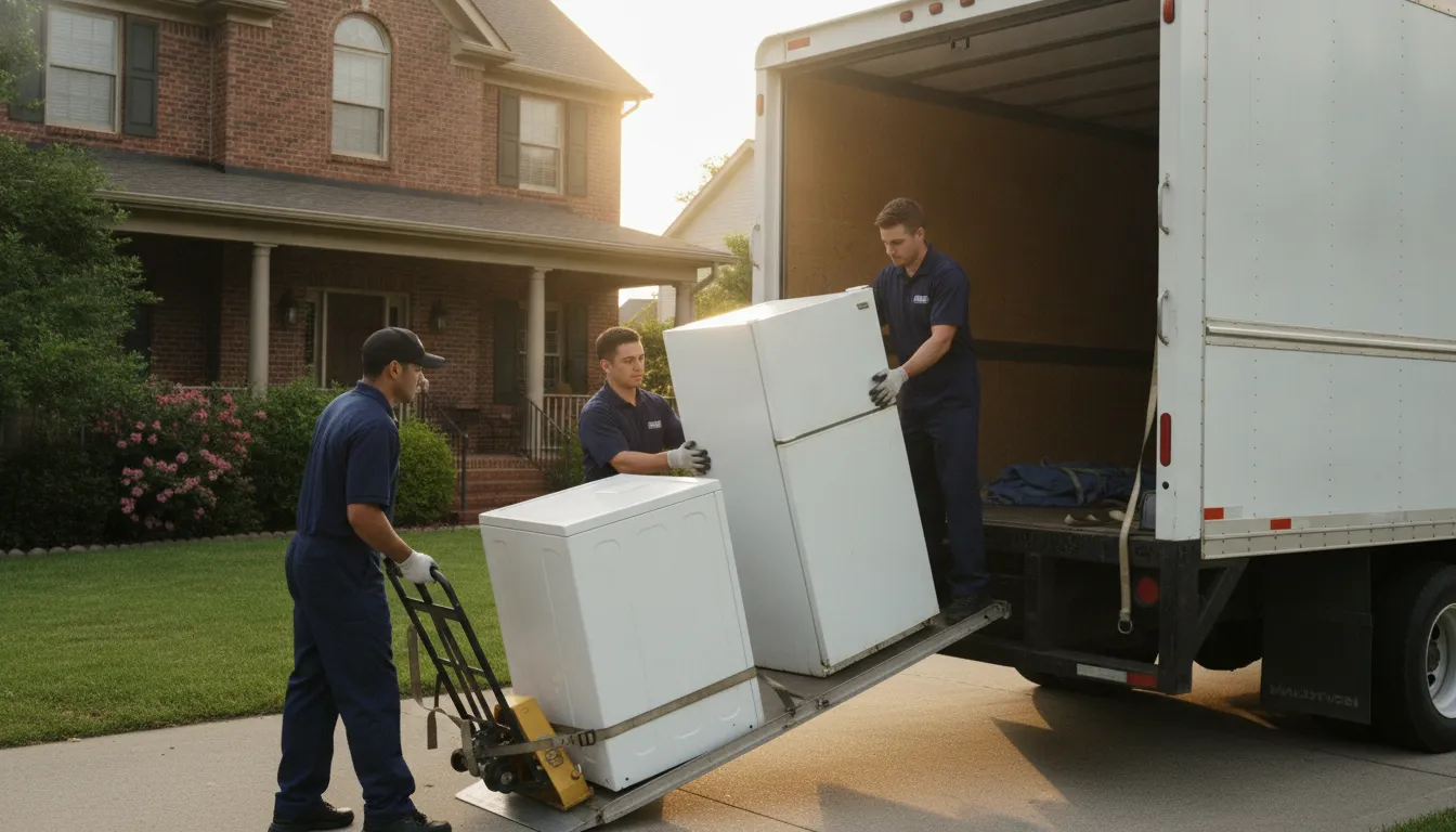 Dumpsters On Demand LLC crew handling appliance removal in Nashville