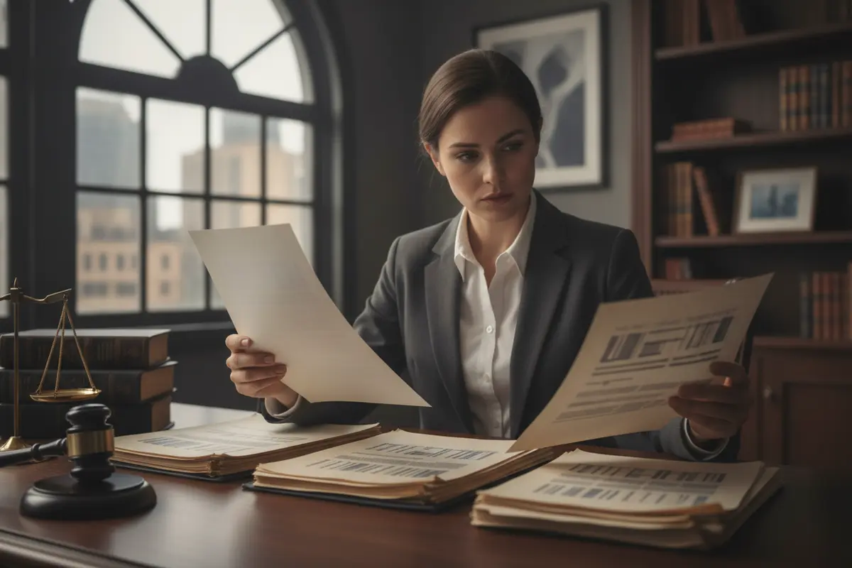 A legal professional compares felony classifications in a case file