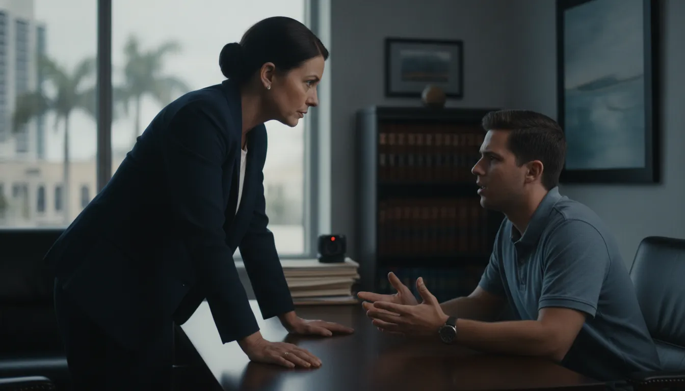 Florida defense attorney listening to a DUI client