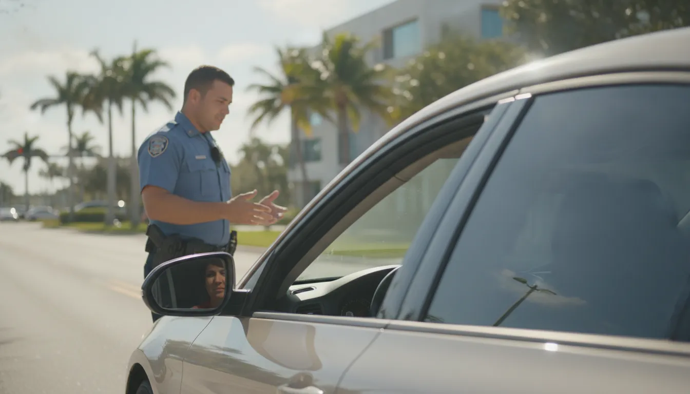 Florida traffic stop where police may request a vehicle search