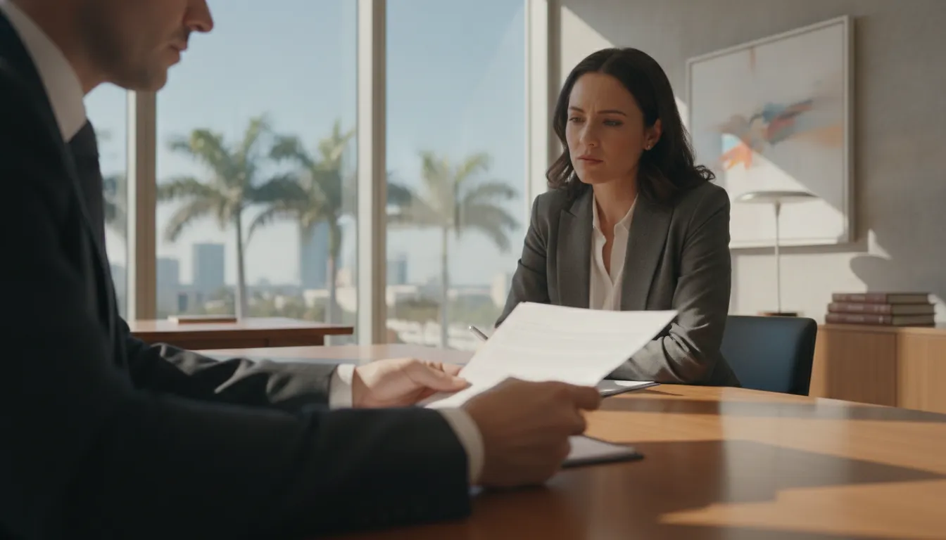 Attorney consulting with a client about a bench warrant