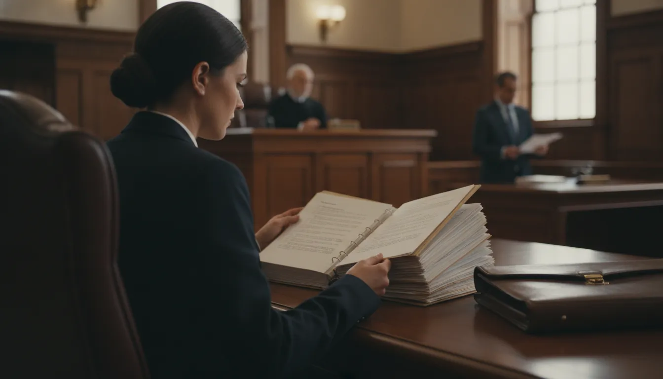 Criminal defense attorney at the defense table in a Florida courtroom