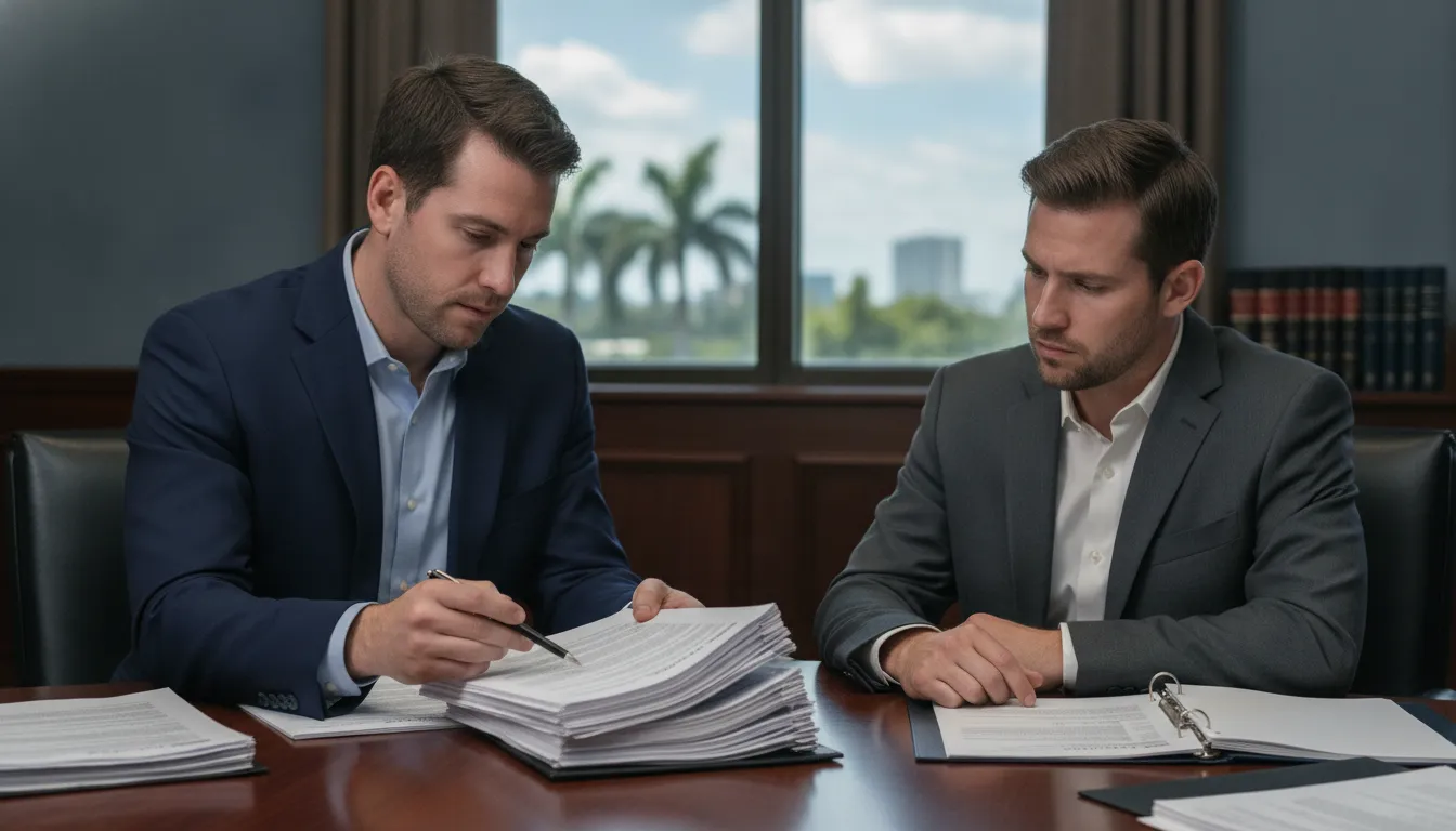 Florida defense attorney reviewing evidence related to a perjury allegation