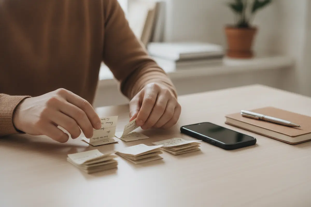 Receipts and notes organized for a discussion about a petty theft allegation