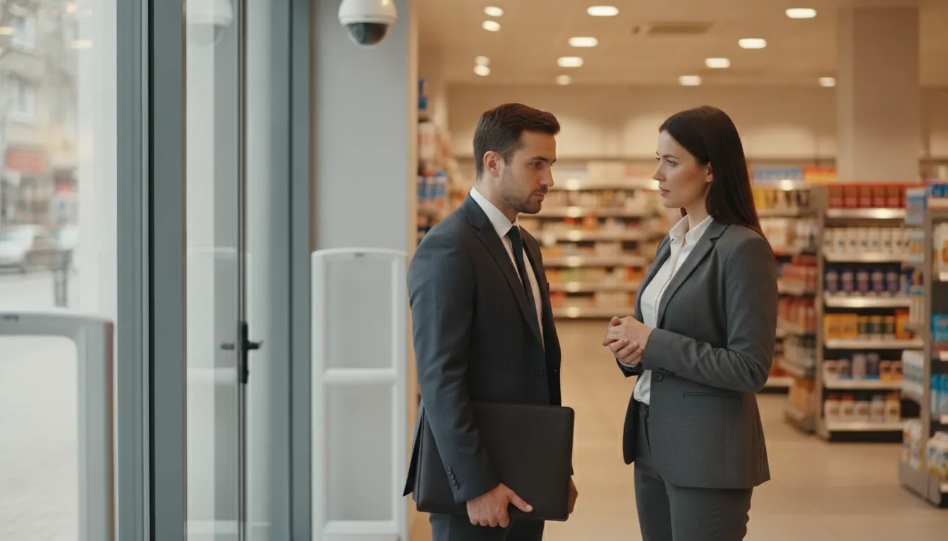 Attorney discussing a retail theft allegation with a client in Florida