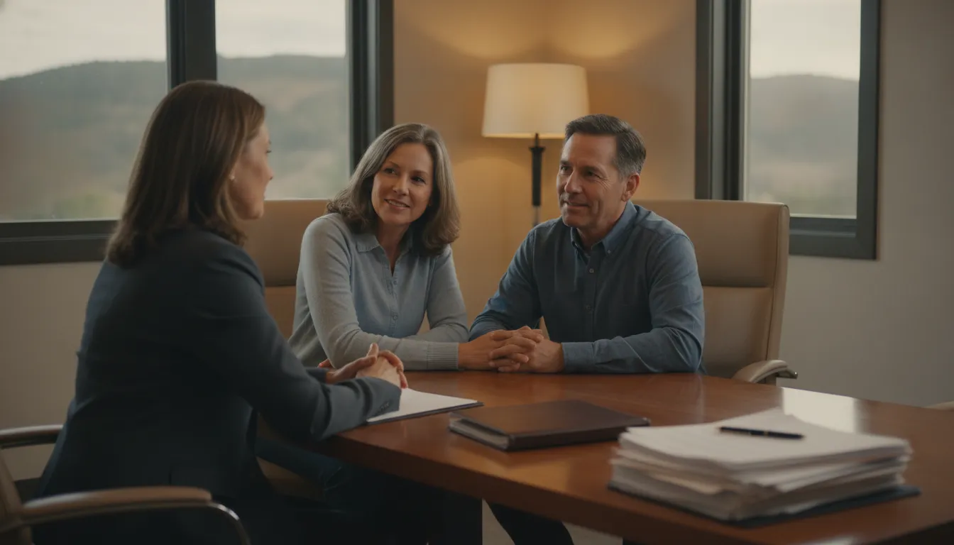 California family discussing advance healthcare directive planning with an attorney
