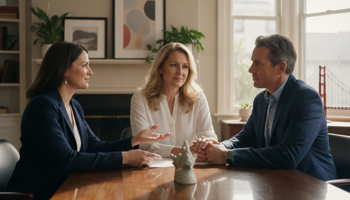 Family discussing health care planning with an estate planning advisor