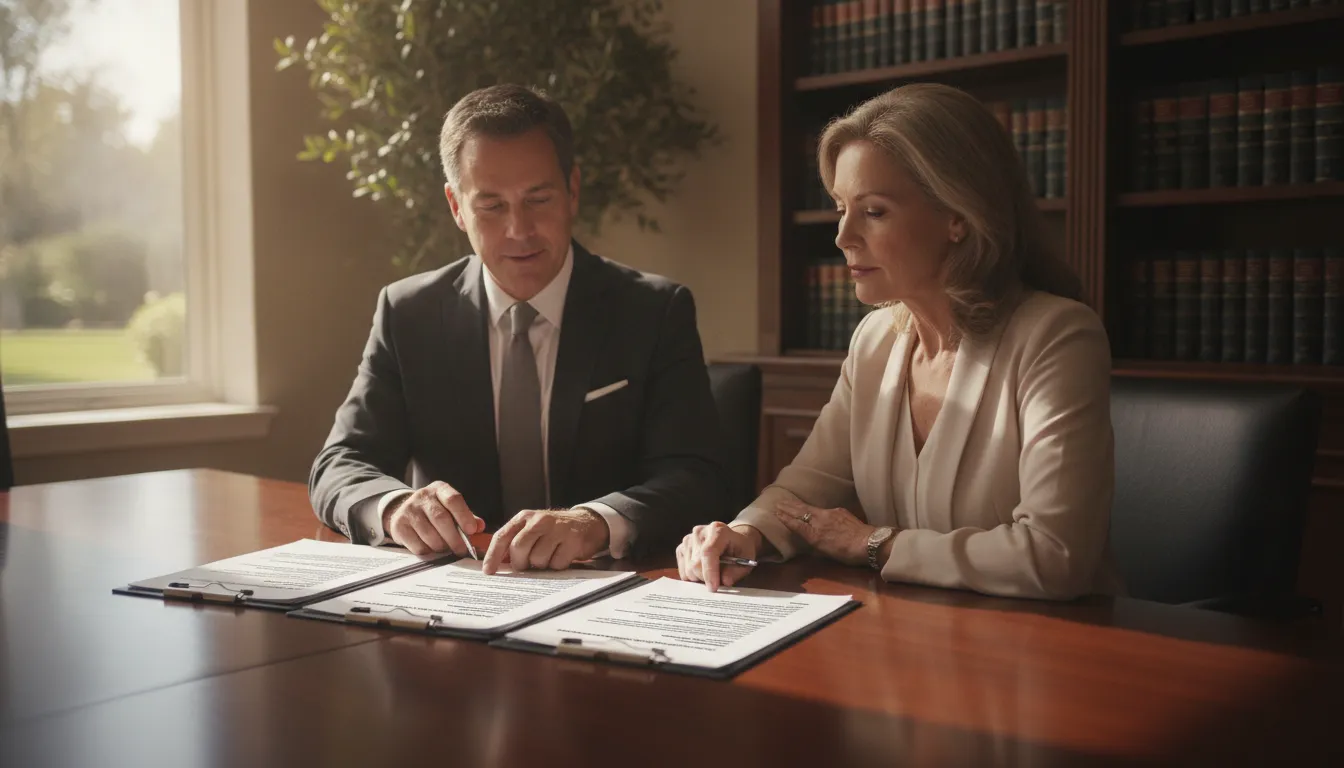 Attorney reviewing a California living trust before preparing an amendment