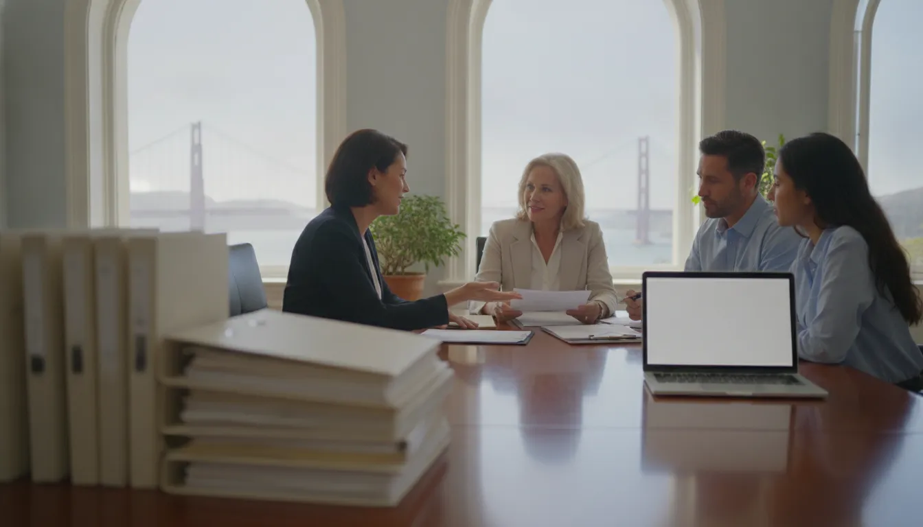 Successor trustee discussing California trust administration with an attorney