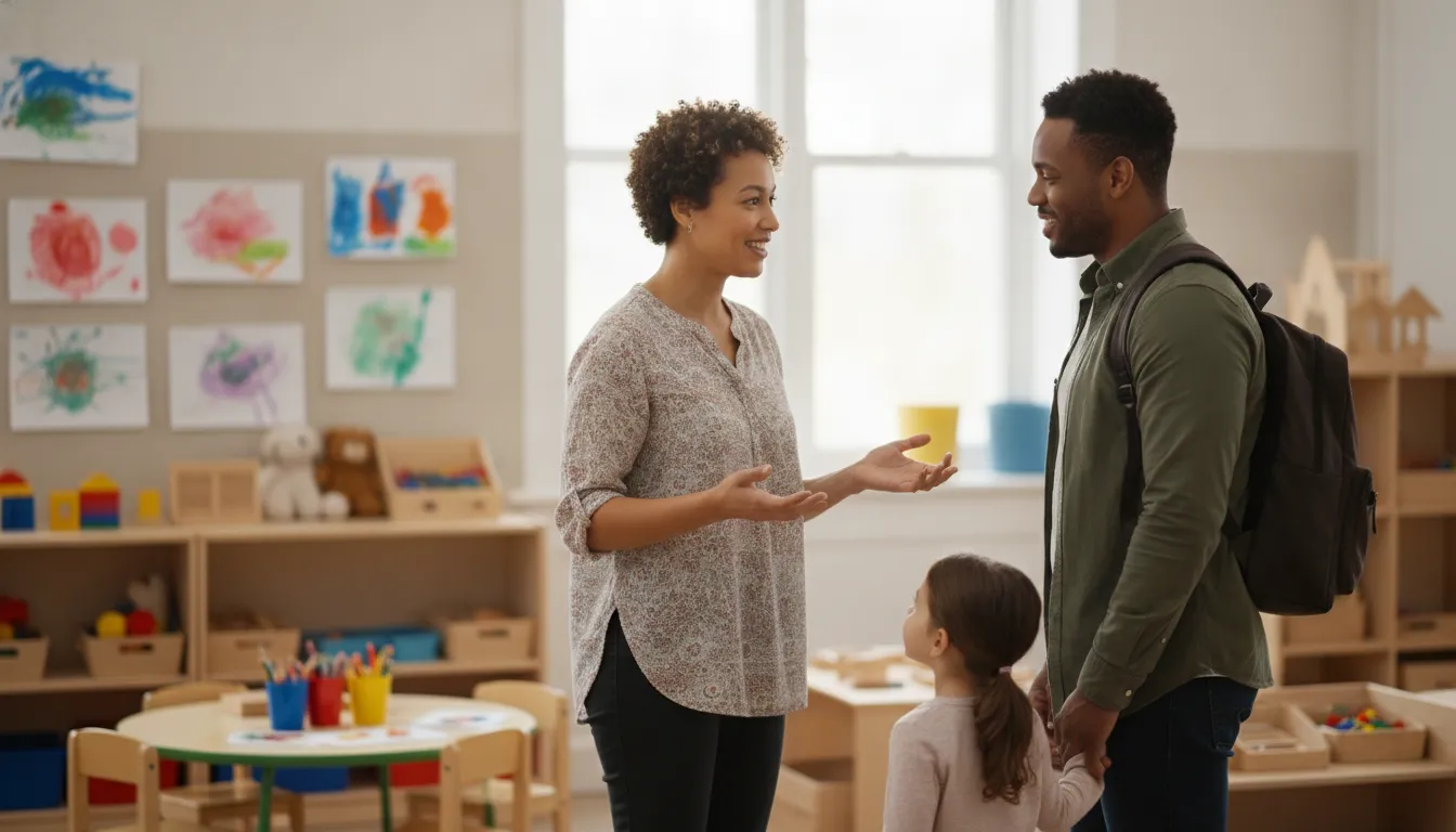 Early childhood educator using CDA training concepts to build family relationships