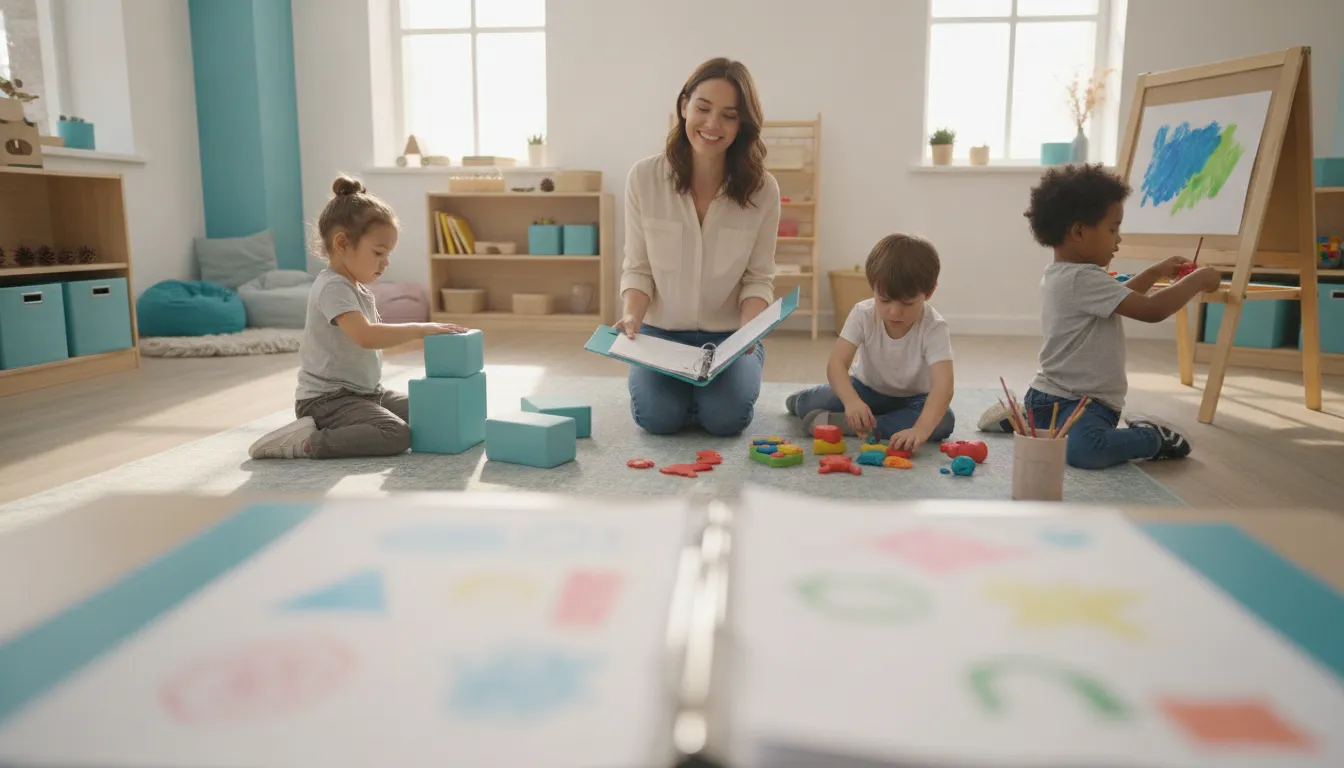 Early childhood educator applying CDA learning during classroom planning