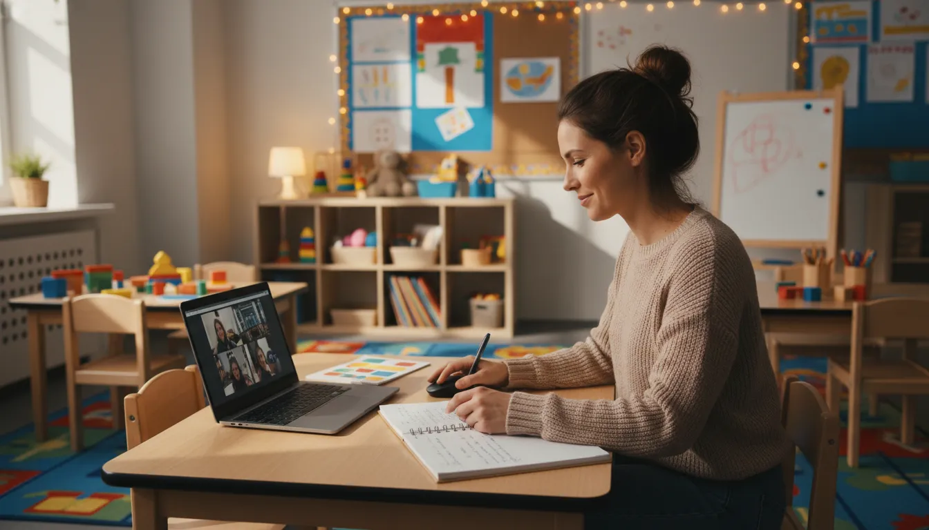 Working early childhood educator completing flexible online CDA training
