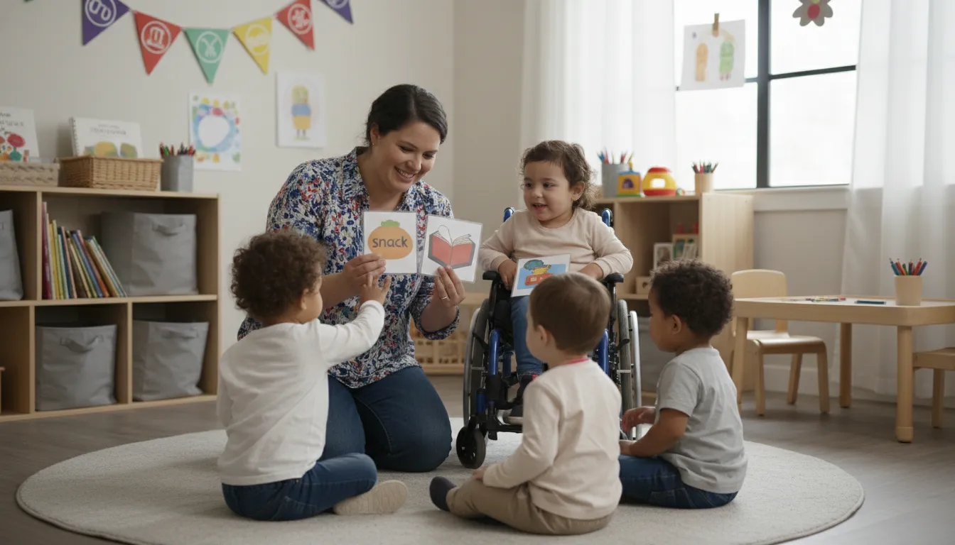 Educator connecting a toddler classroom routine to CDA competency goals