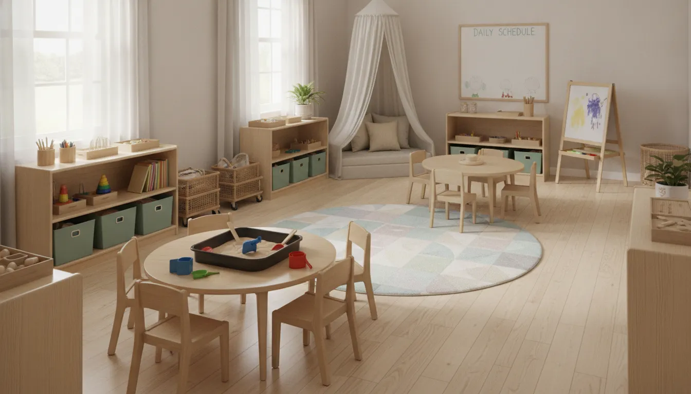 A clean and professional early childhood classroom environment