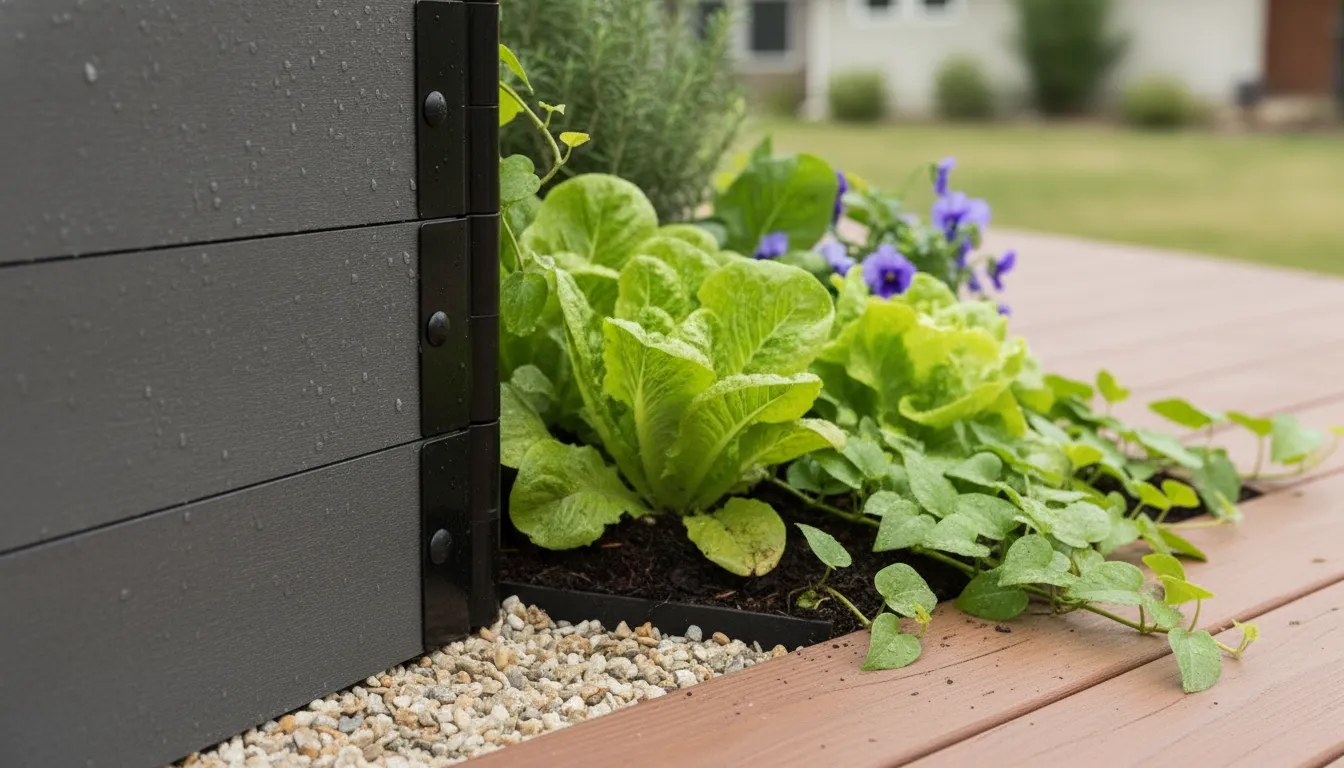 Fencing that won't rot with a composite board protected at the soil line