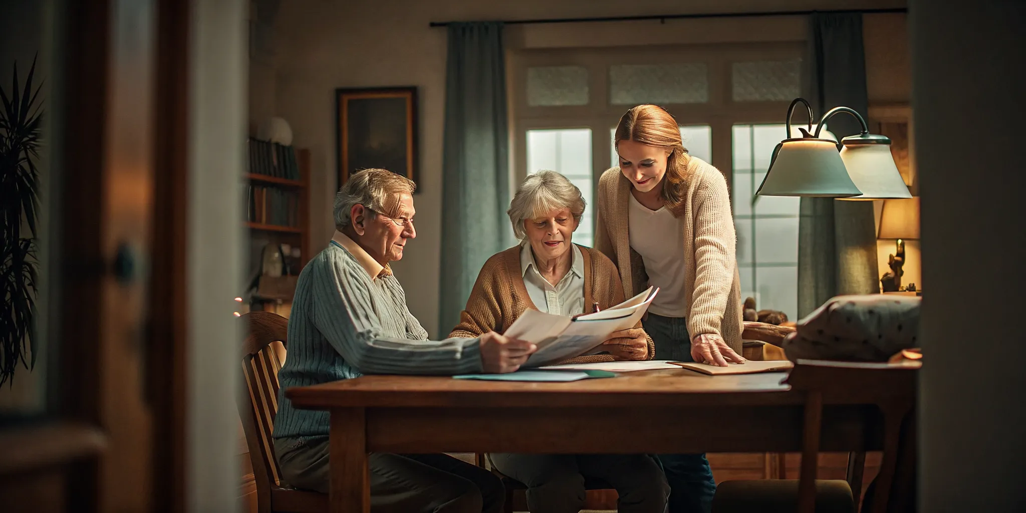 Family discussing a long-term charitable legacy plan