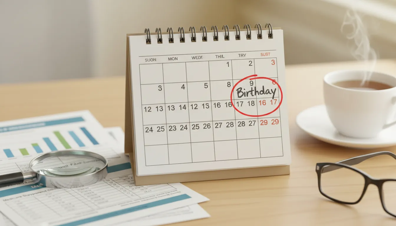 Calendar reminder for Medigap birthday rule states and switching windows