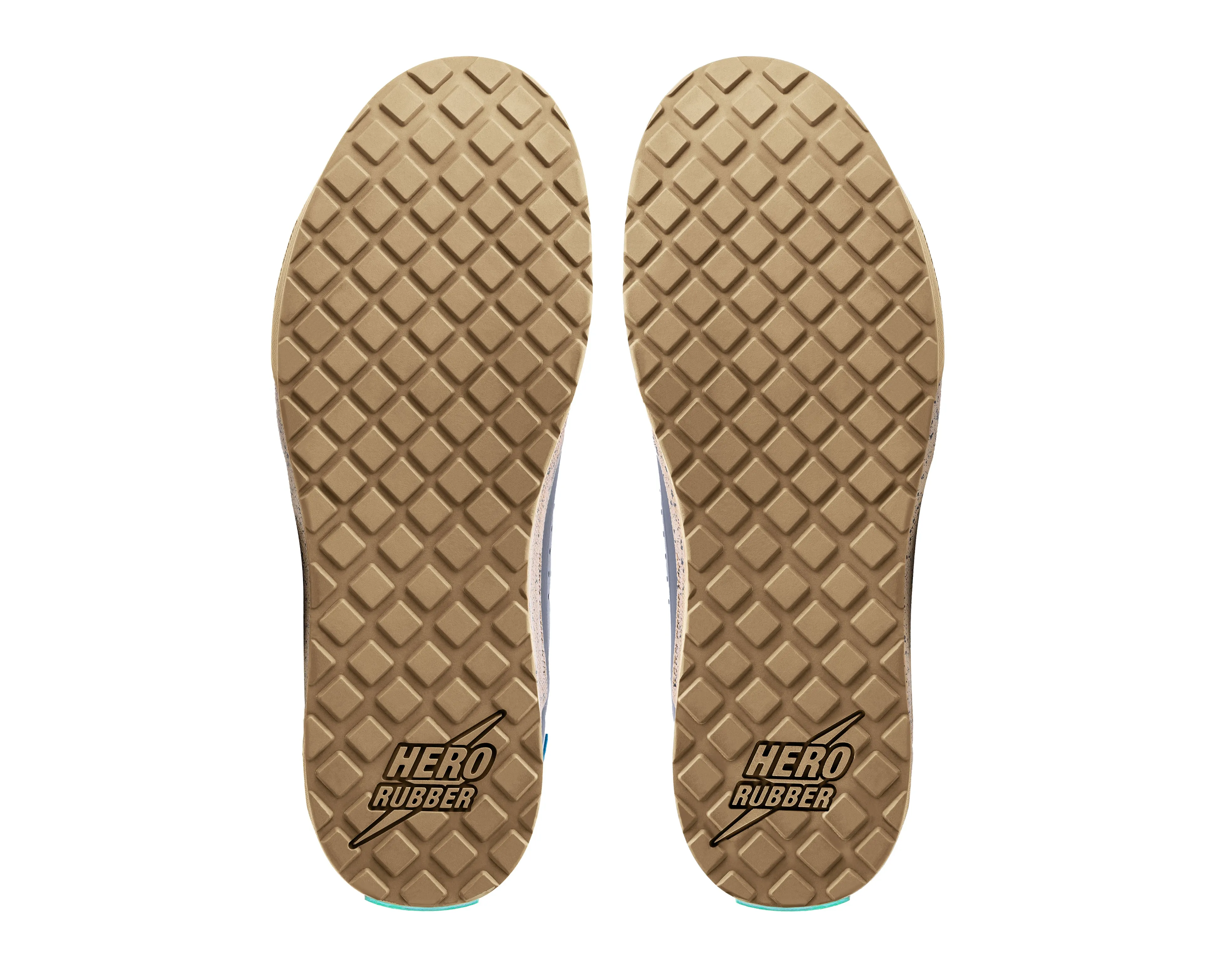 Anamoly Labs Pin-Lock Aloha MTB shoe outsole showing the Hero Rubber tread pattern