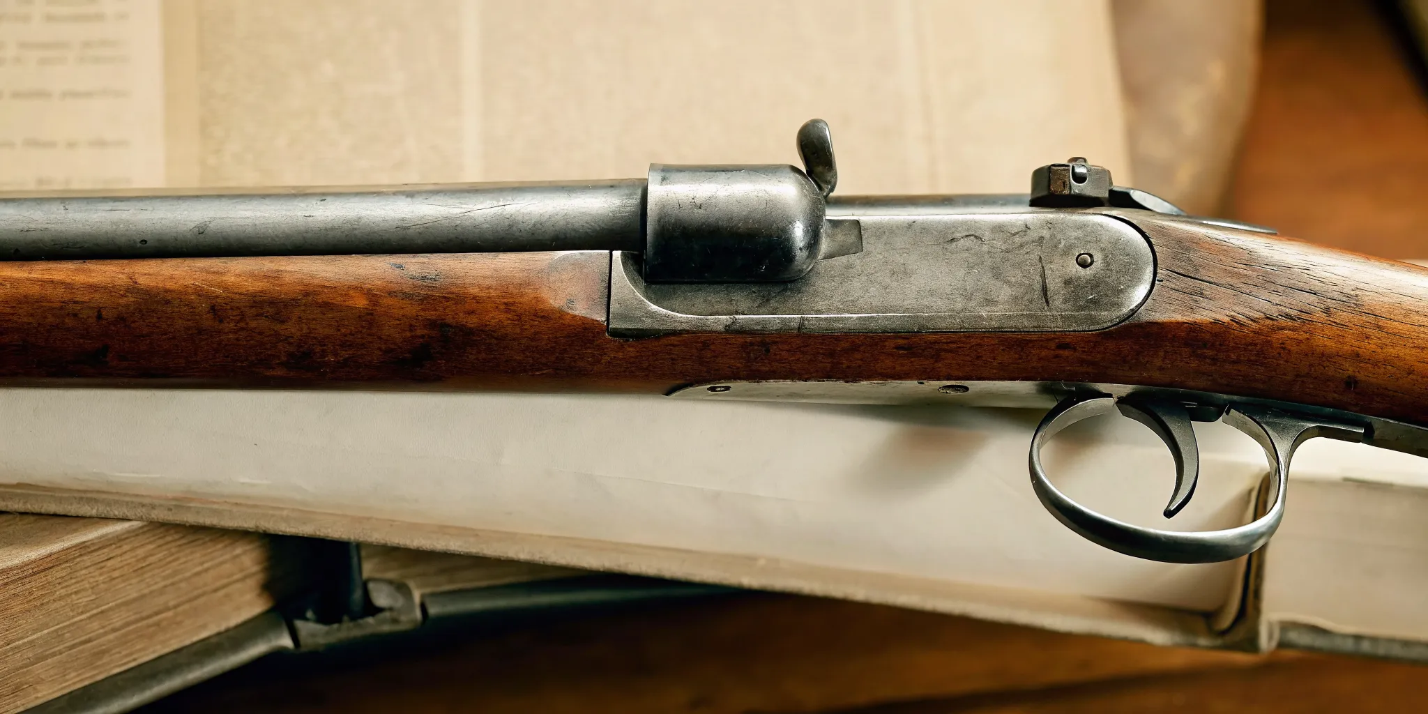 Faint manufacturer stamp and proof marks on an antique Civil War rifle receiver