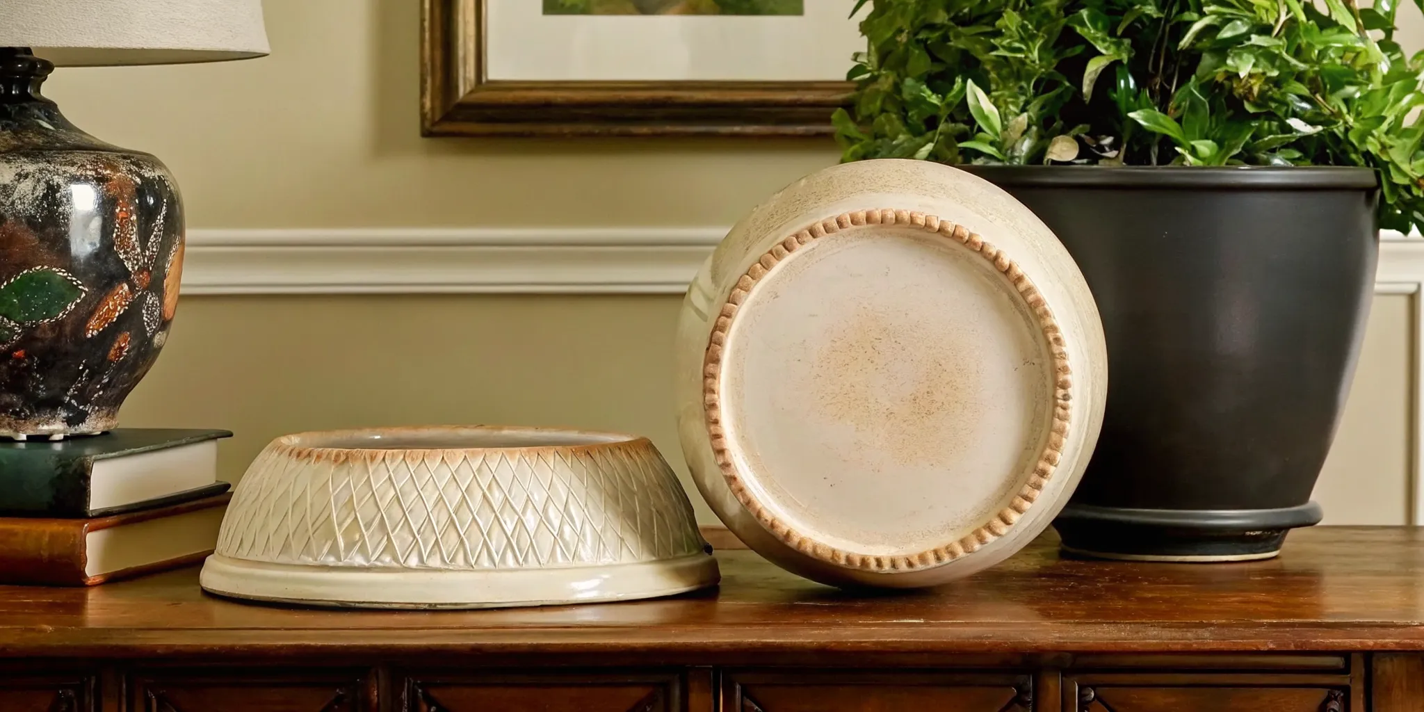 Examples of impressed McCoy pottery base marks