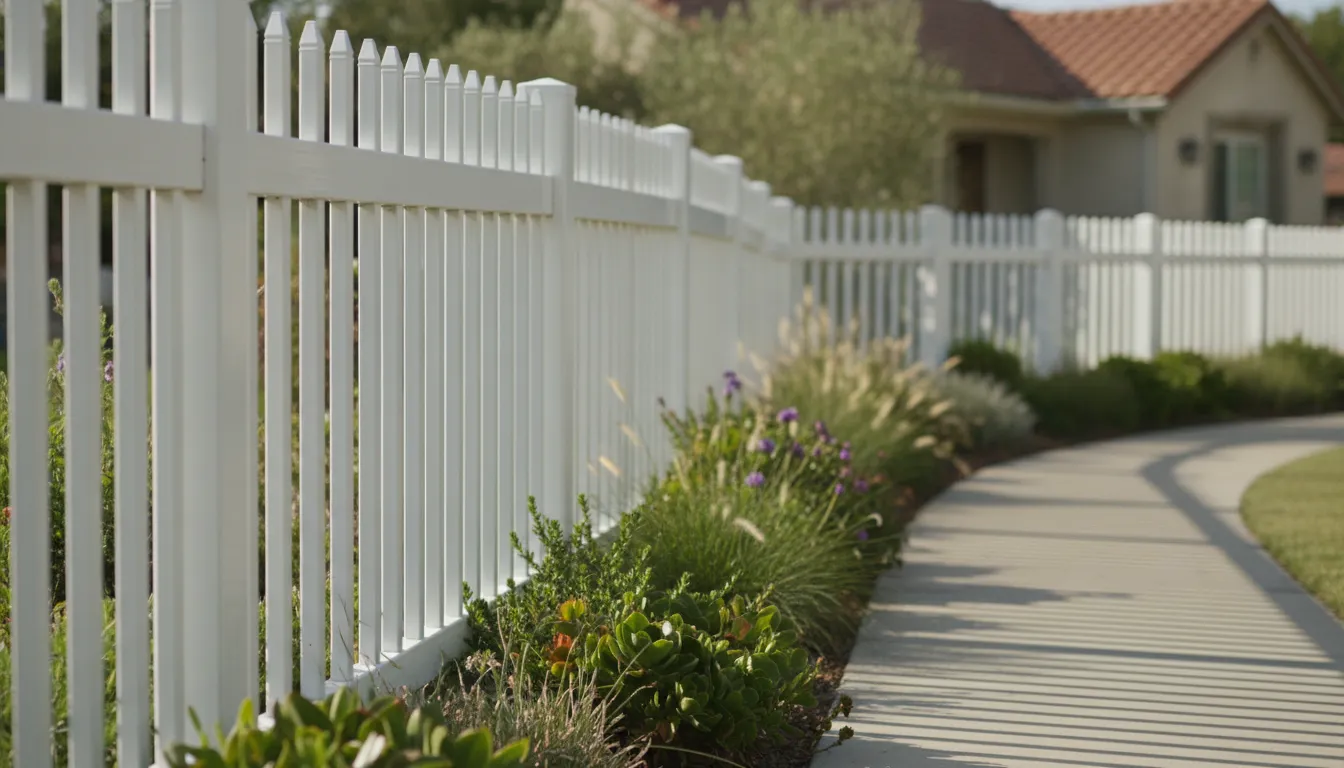 4ft Vinyl Fencing: Orange County Front-Yard Planning Guide 1 Vinyl fence installation being planned along a Southern California residential yard