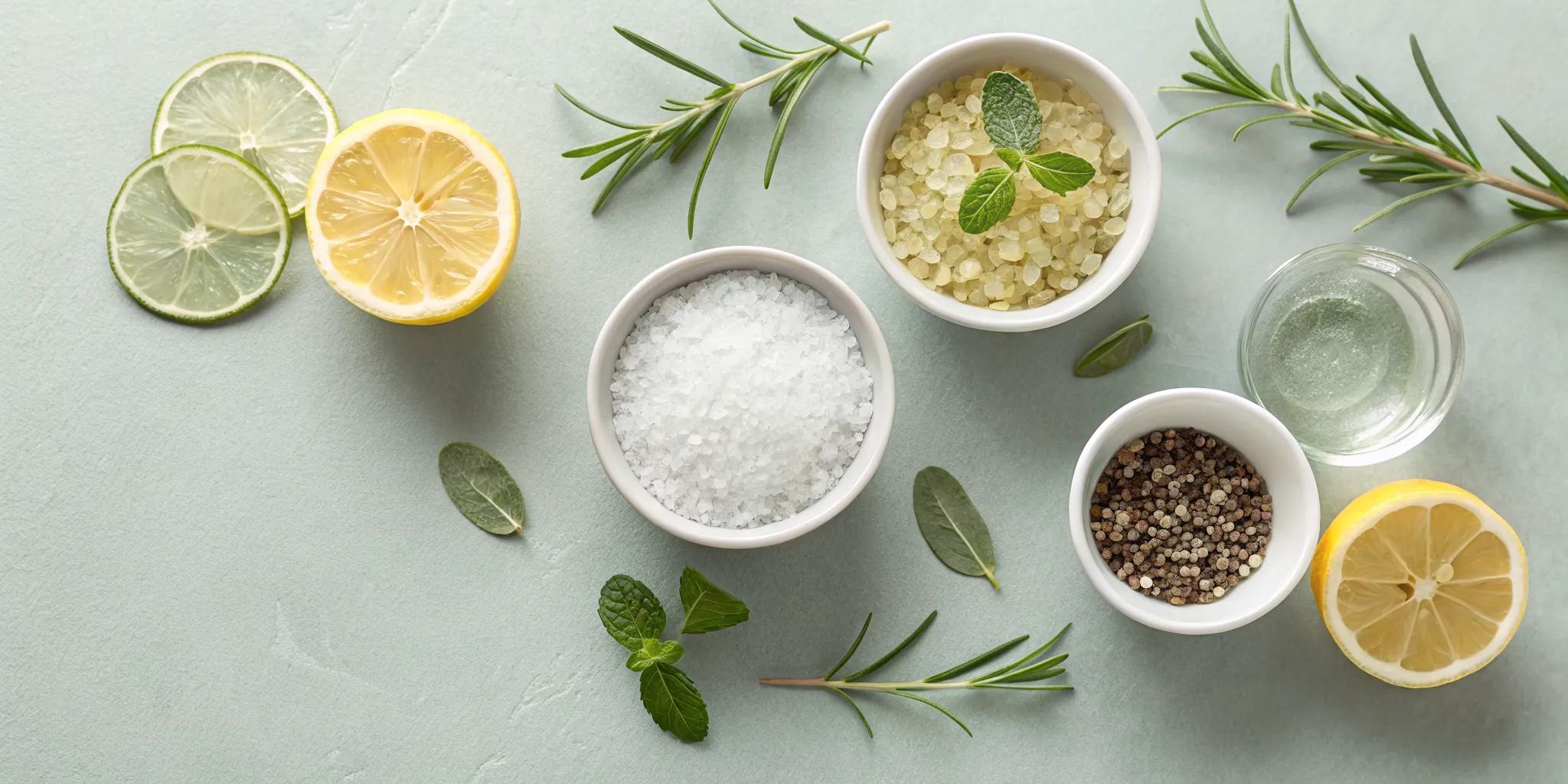 Natural remedies for dysautonomia symptoms including lemon, salt, herbs, and water for hydration.