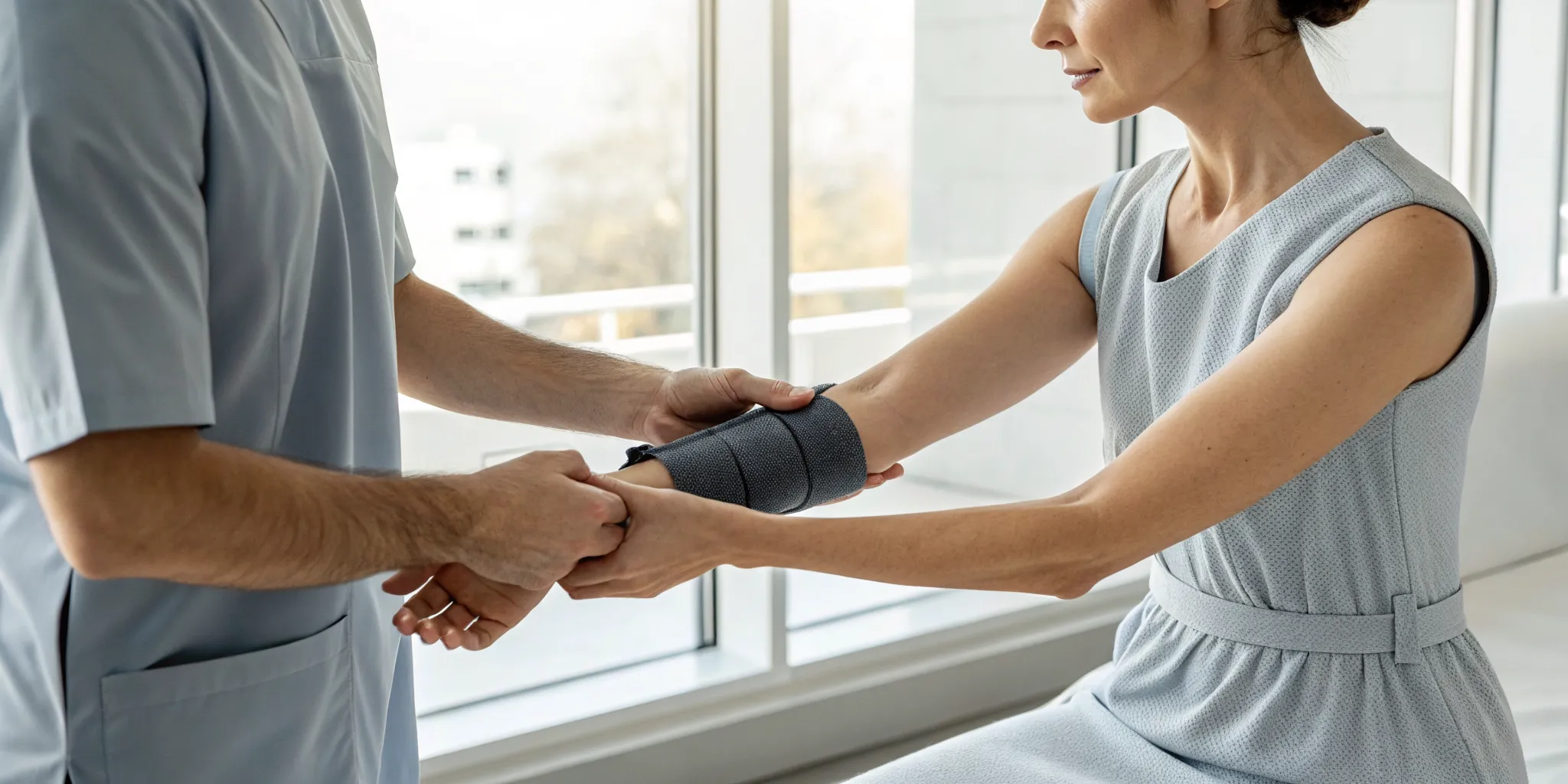 Chiropractic wrist adjustment for carpal tunnel.