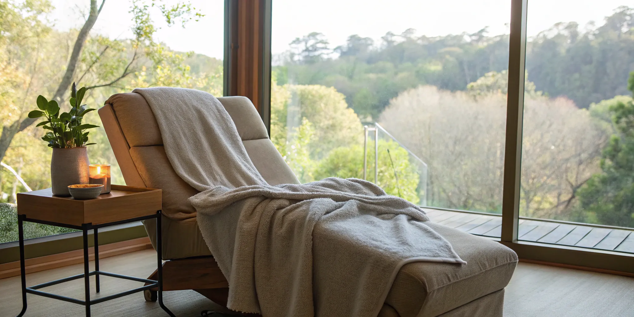 A chiropractor's calm office for a child with sensory processing disorder.