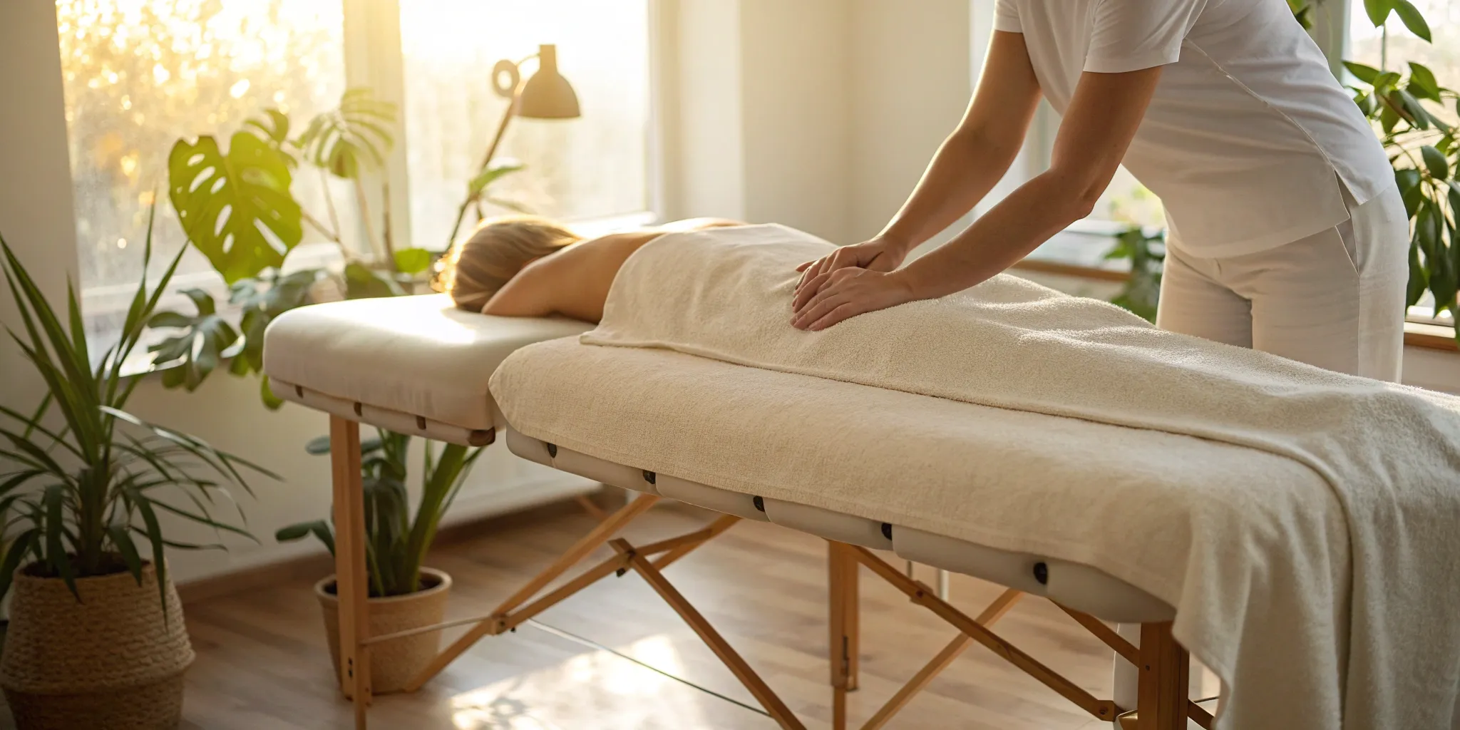 Chiropractor specializing in neuropathy provides a gentle adjustment to relieve a patient's nerve pain.