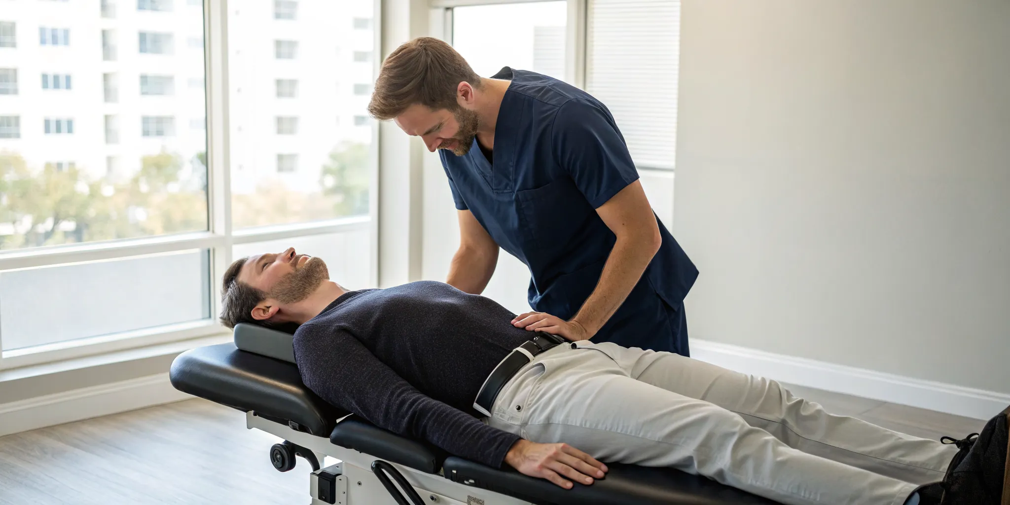 A gentle NUCCA chiropractic treatment with a specific upper cervical adjustment.
