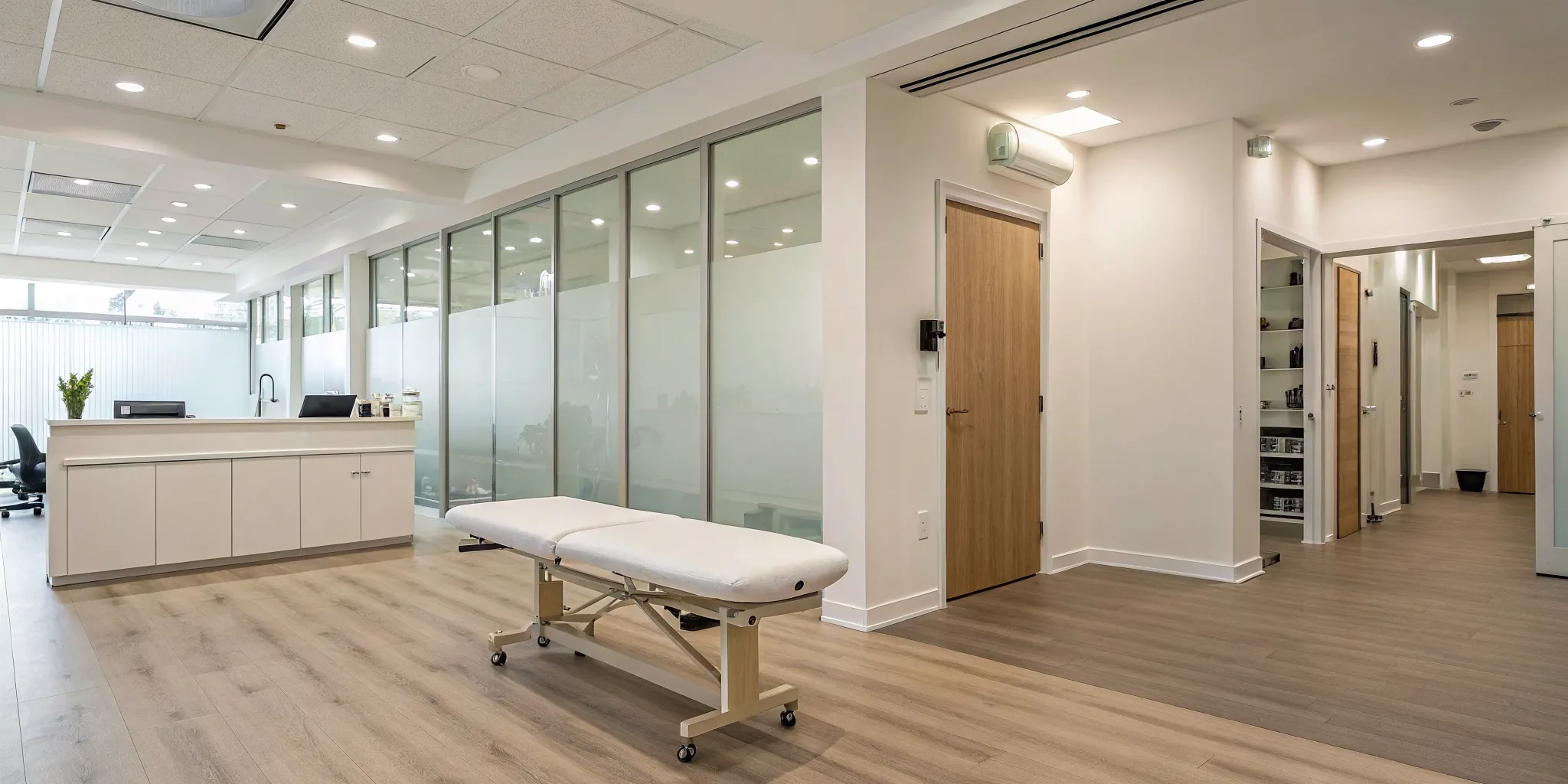 A person receiving a chiropractic adjustment, a key moment to know the signs of a stroke.