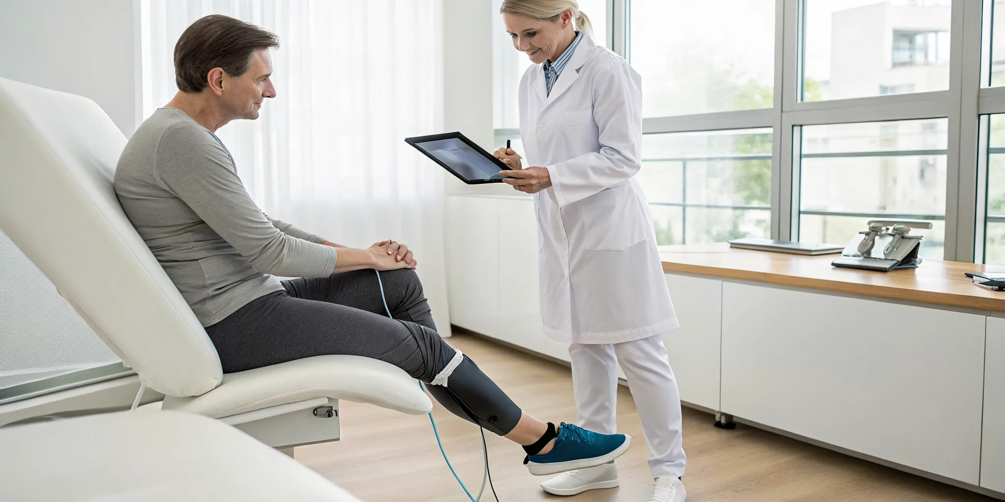 A doctor discusses effective treatment options for neuropathy with a patient.
