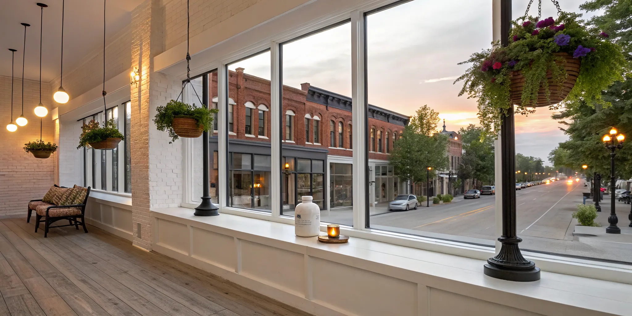 A sunlit Northville treatment room with plants, designed for natural migraine relief.