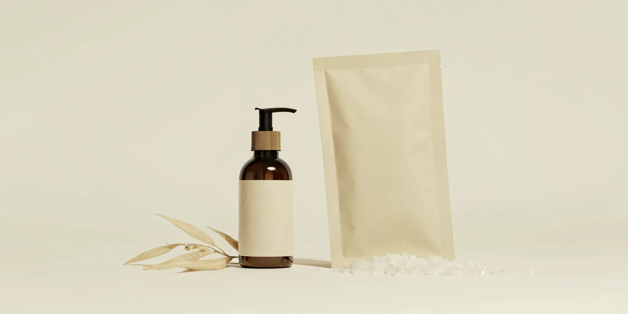 Refillable sea salt body wash dispenser with sage, citrus, and coastal botanicals