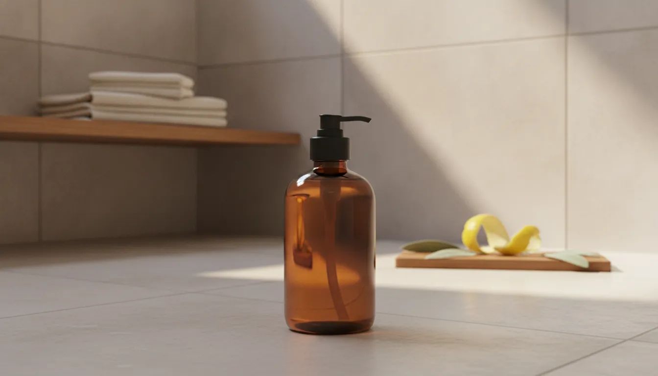 Calm shower setting with a refillable body wash dispenser