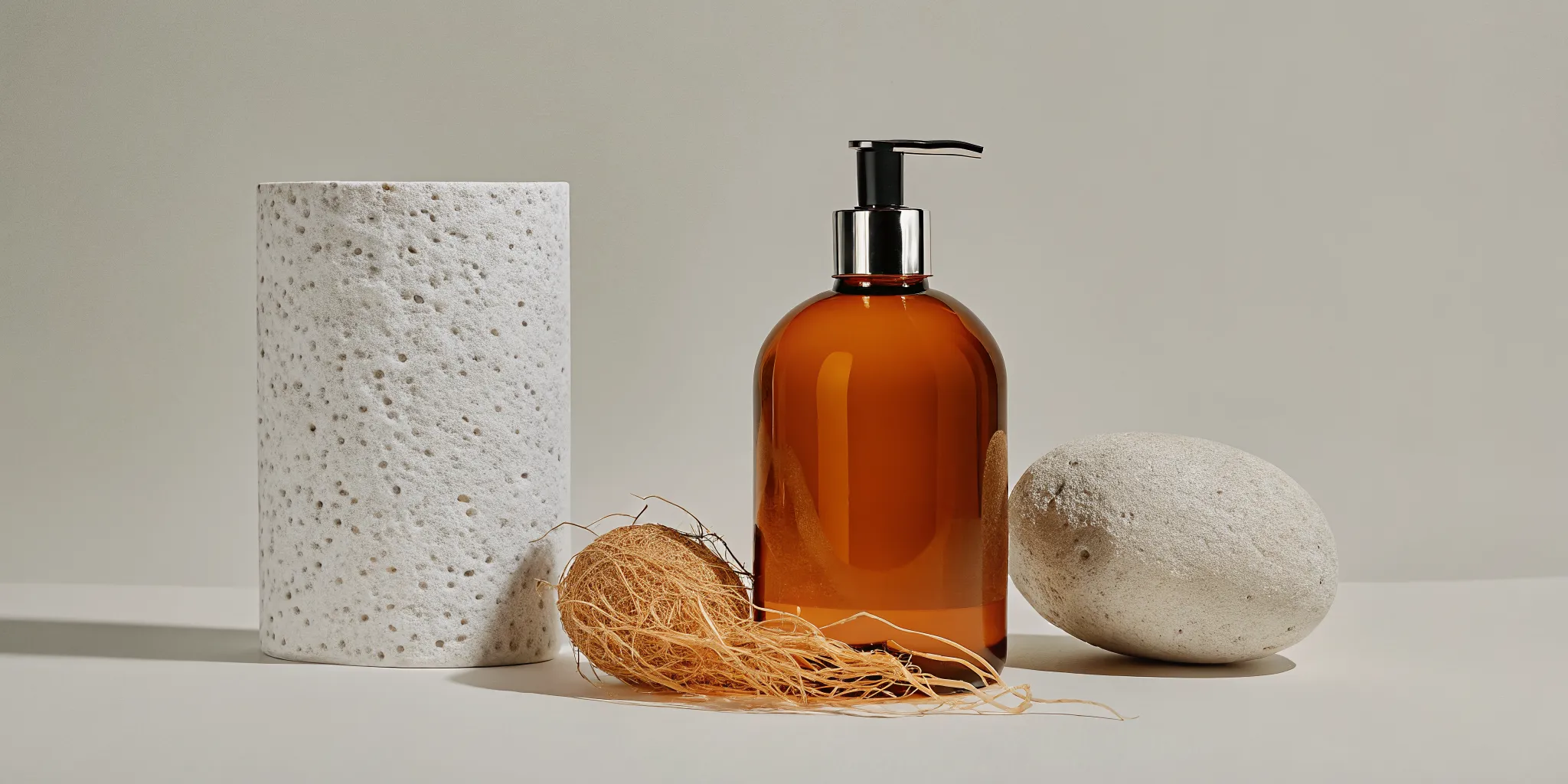 Vetiver hand soap styled with earthy roots and botanical scent notes