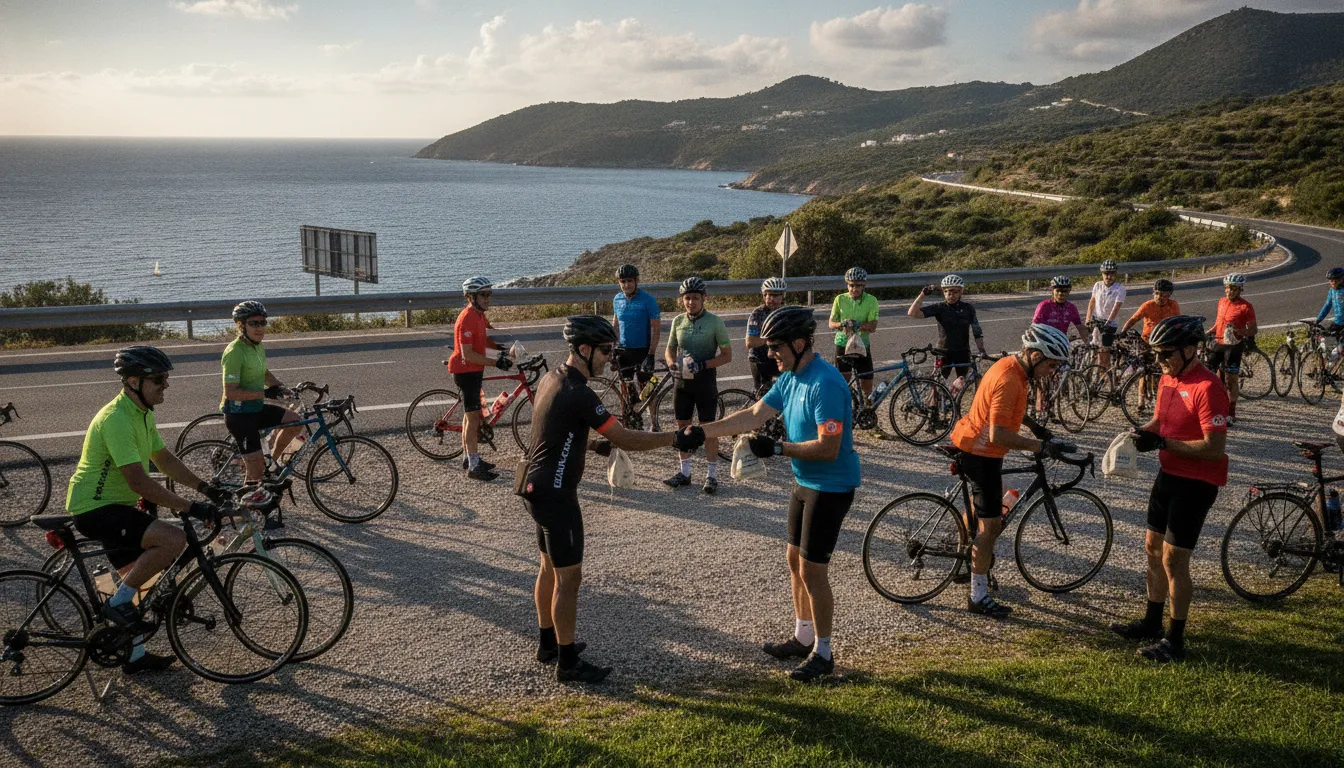 Post-ride community impact update showing local partners and supporters