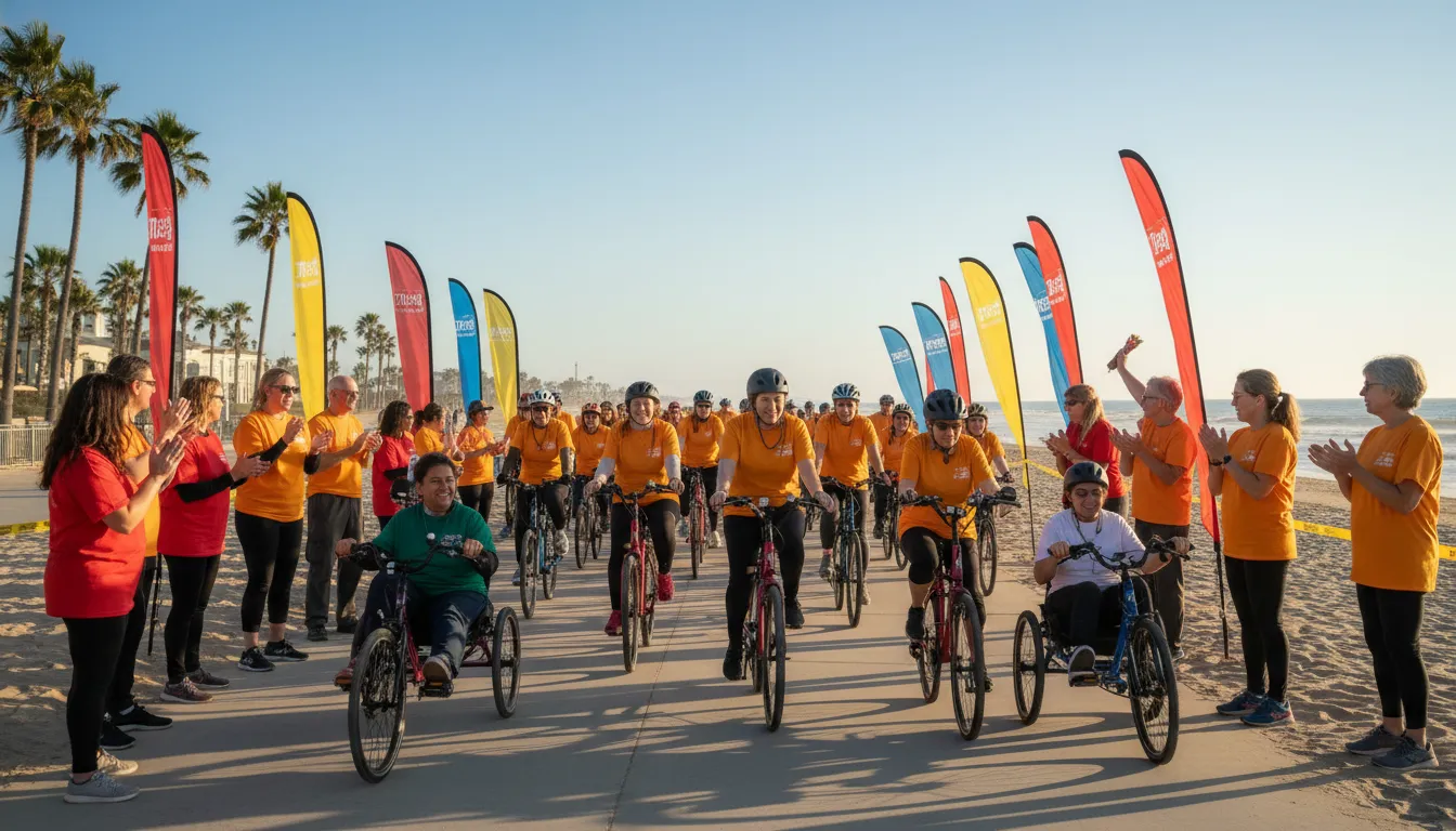 Riders and volunteers supporting autism charities near me through local fundraising