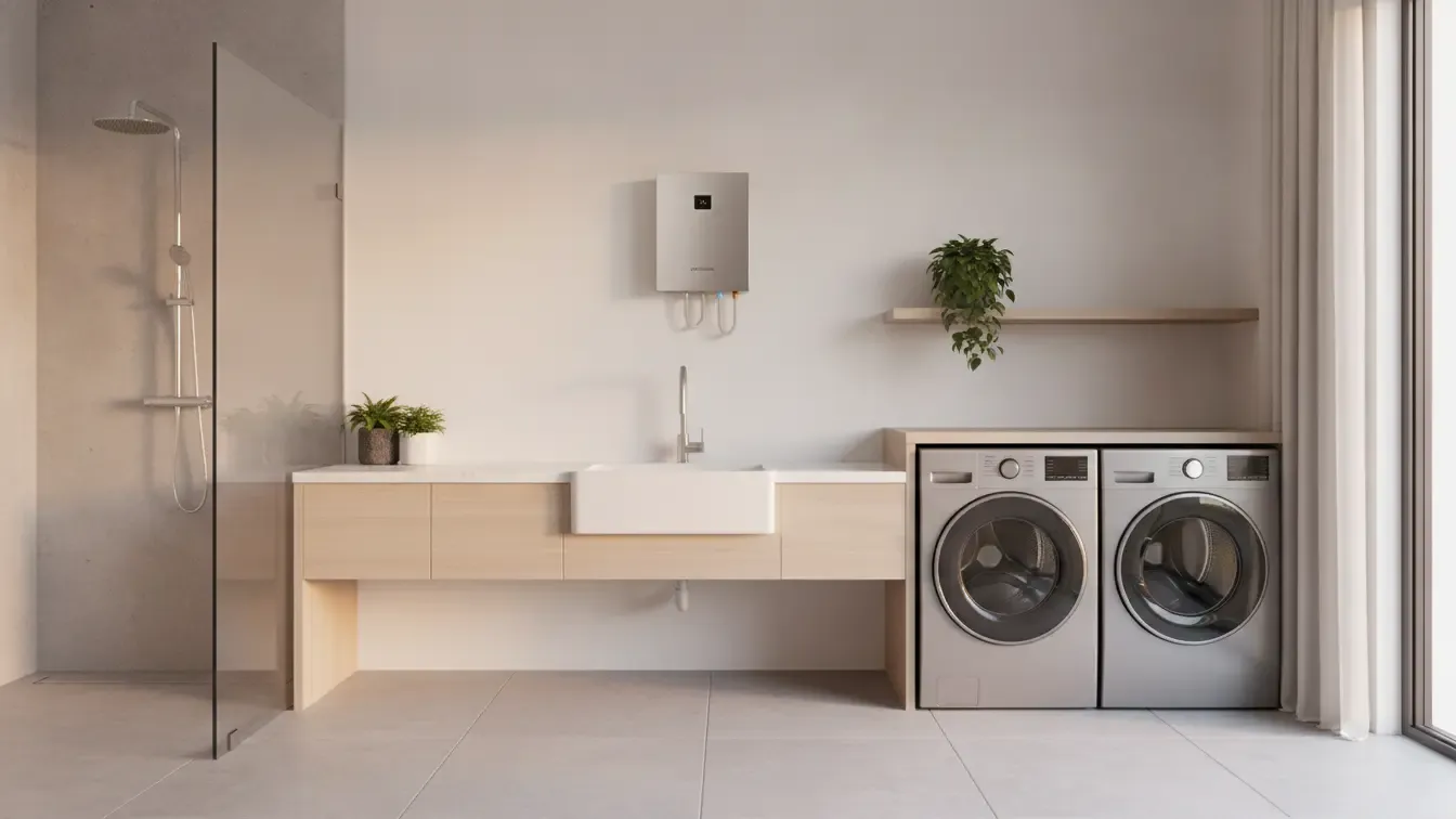 Florida home hot-water planning with an electric tankless water heater serving household fixtures