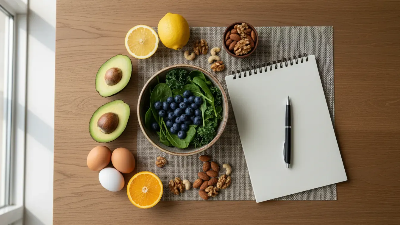 Whole foods and a symptom journal used to track food sensitivity symptoms