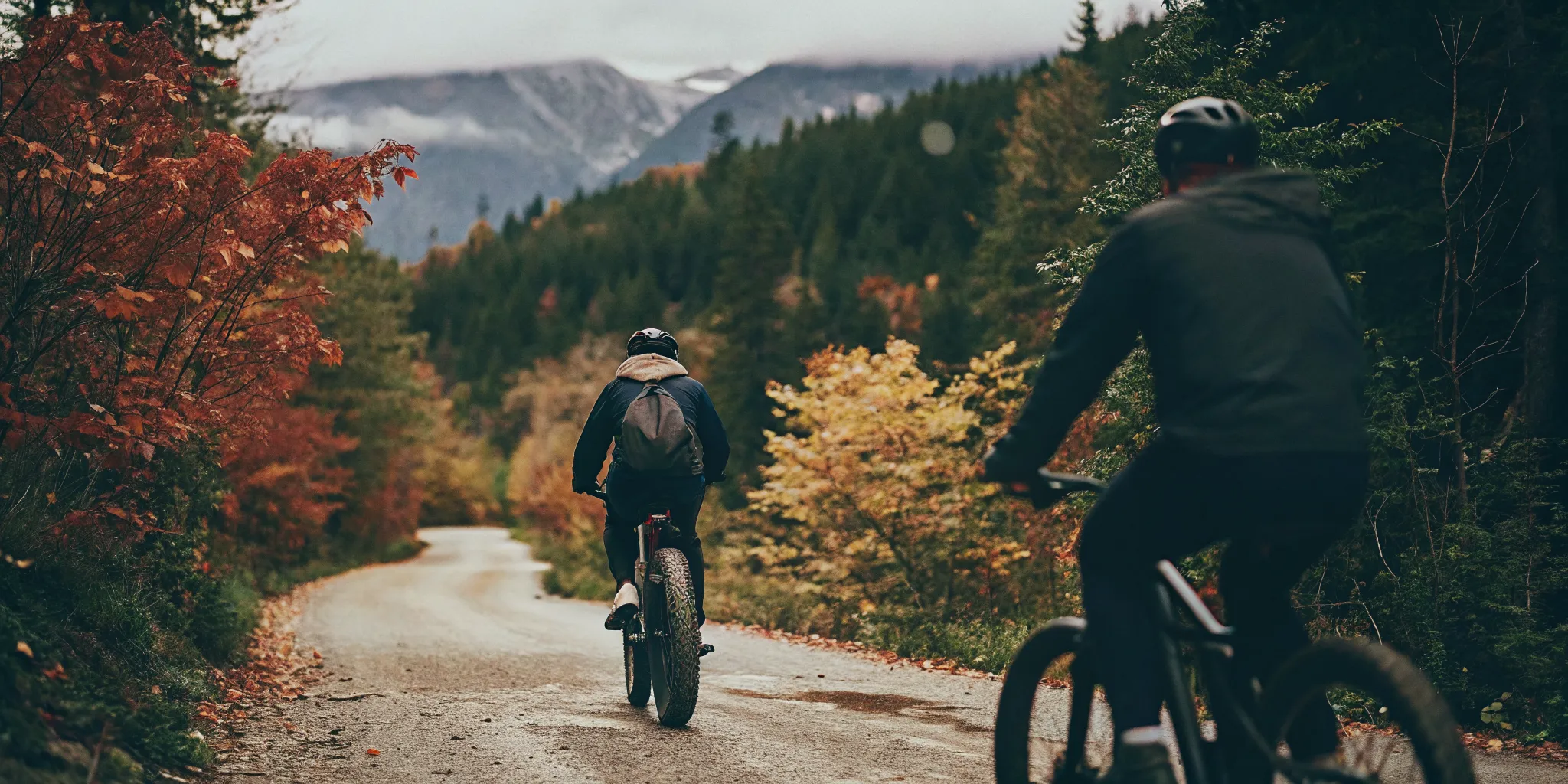Fall guided eBike tour through colourful Whistler foliage