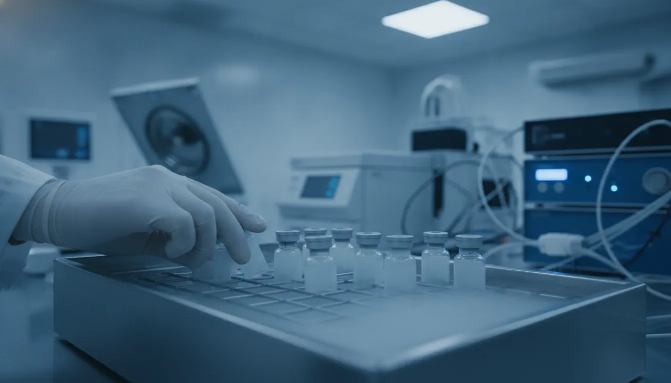 CJC 1295 Ipamorelin research samples in controlled laboratory storage