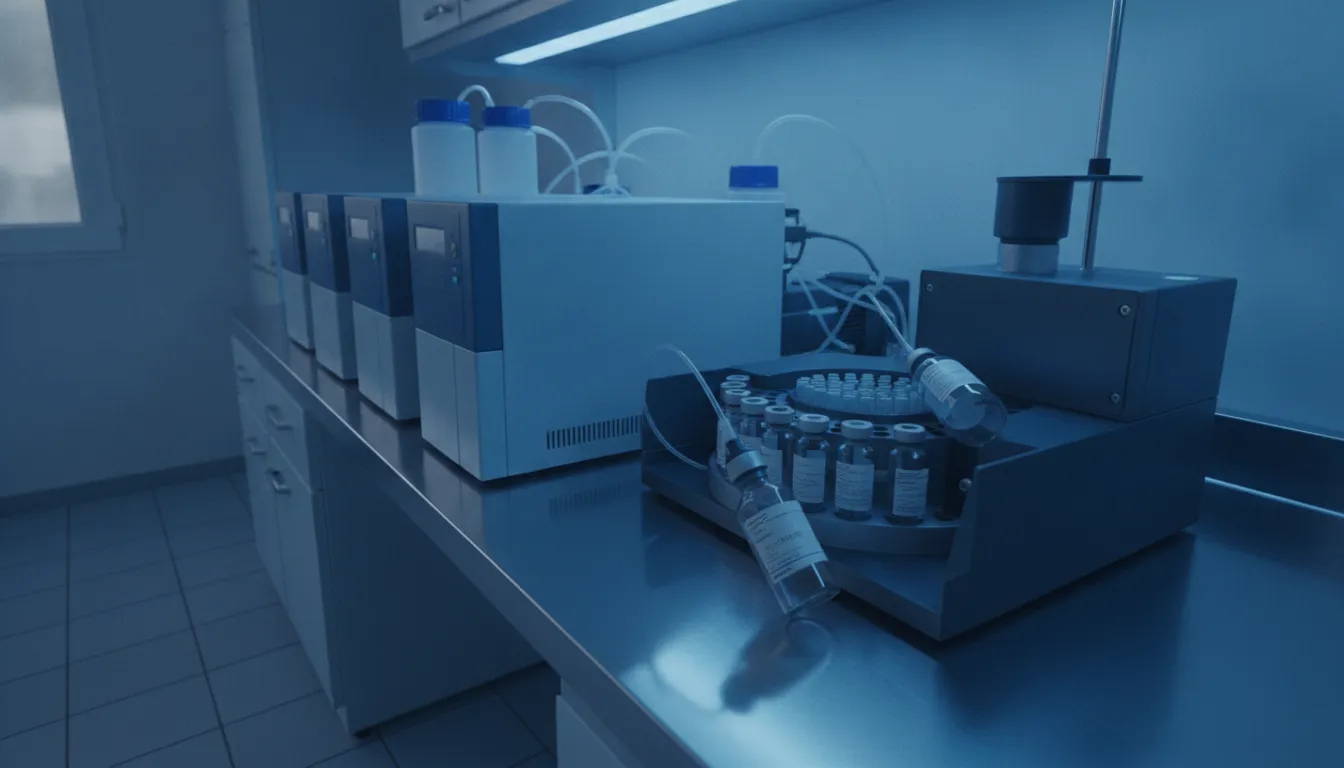 HPLC equipment used to evaluate peptide blend purity