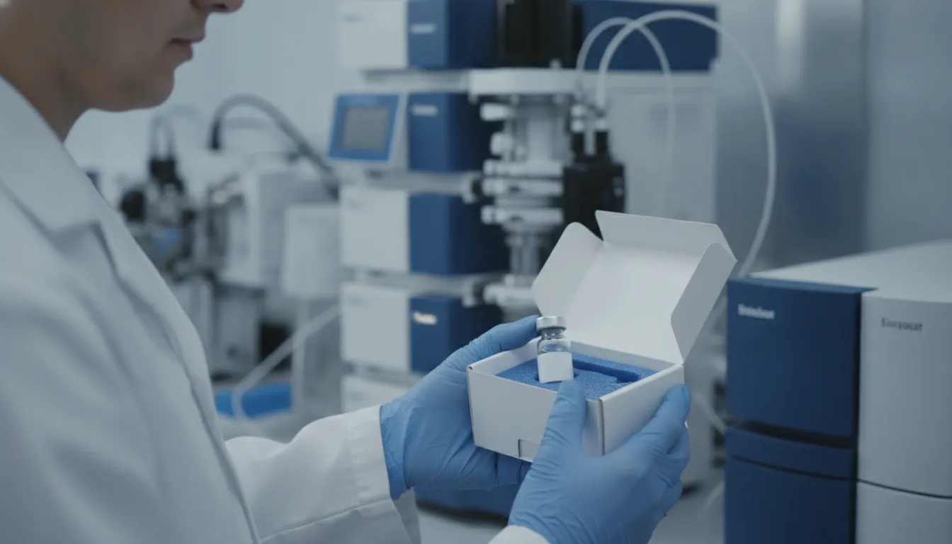 Laboratory receiving inspection for a Selank peptide research sample