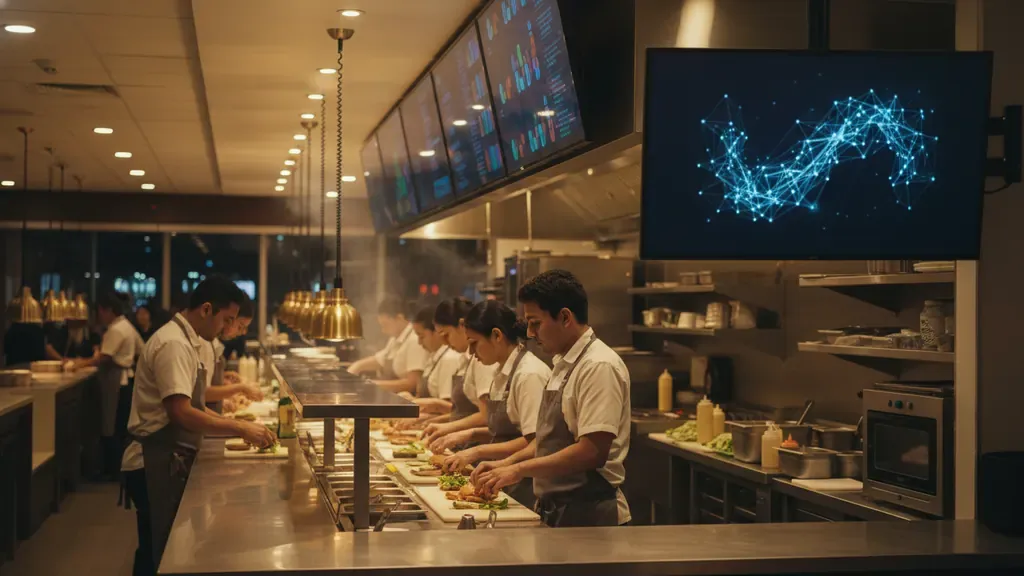 Restaurant peak hour call handling during a busy dinner rush with AI voice routing support