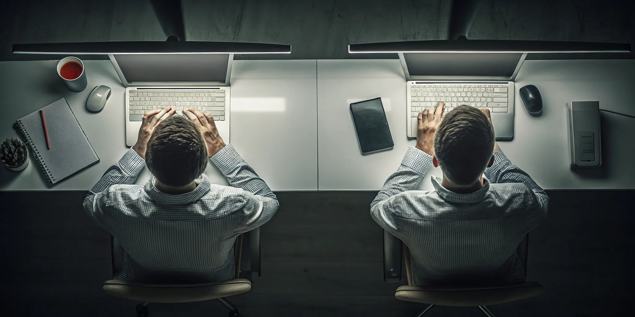 Austin desk worker experiencing neck pain and forward head posture at a workstation