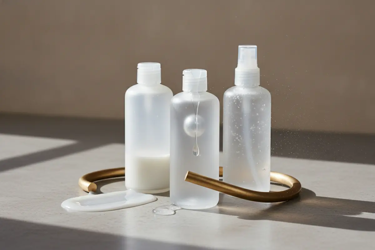 Light conditioner, flexible gel, and mist represent different frizz-control product formats